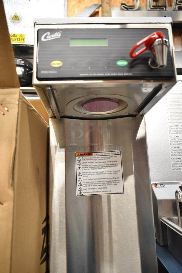BRAND NEW SCRATCH AND DENT! Curtis D500GTH12A000 Automatic Tall Height Airpot Coffee Brewer with Digital Controls, Hot Water Dispenser and Metal Brew Basket. No Air Pot. 120 Volts, 1 Phase.  - Image 4 of 6