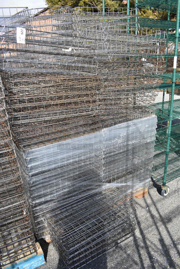 PALLET LOT of Approximately 100 Metal 
Wire Baskets. 26x13x2.5