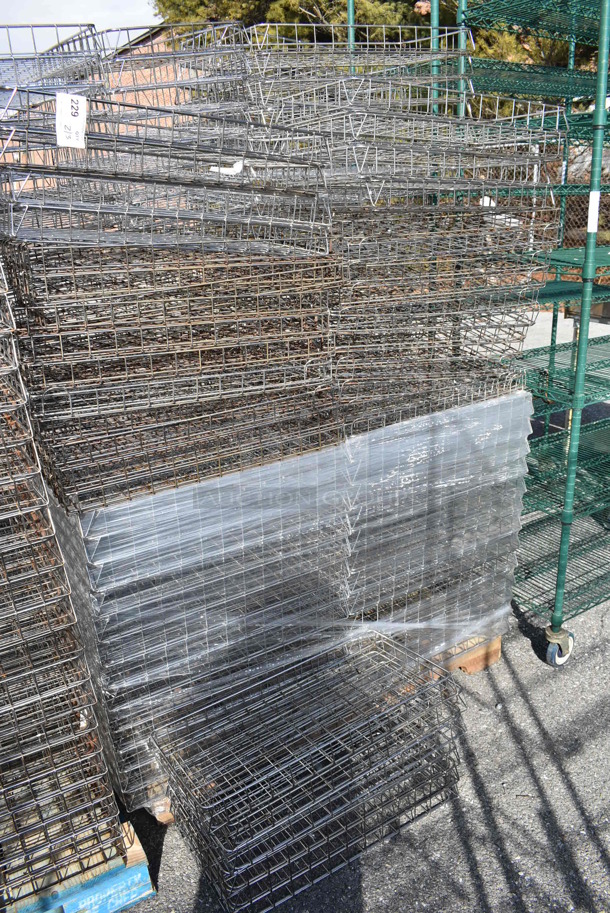 PALLET LOT of Approximately 100 Metal 
Wire Baskets. 26x13x2.5 - Image 1 of 3