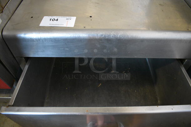 Stainless Steel Commercial Counter w/ 2 Drawers and Back Splash. 24x24x38.5 - Image 6 of 6