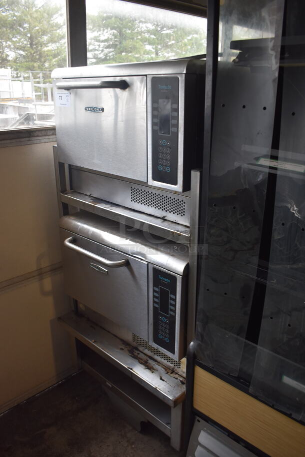 TurboChef NGCD6 Stainless Steel Commercial Double Stack Tornado Convection Oven On Mobile Cart. 208/240V, 1 Phase. 2 Times Your Bid!  - Image 2 of 6