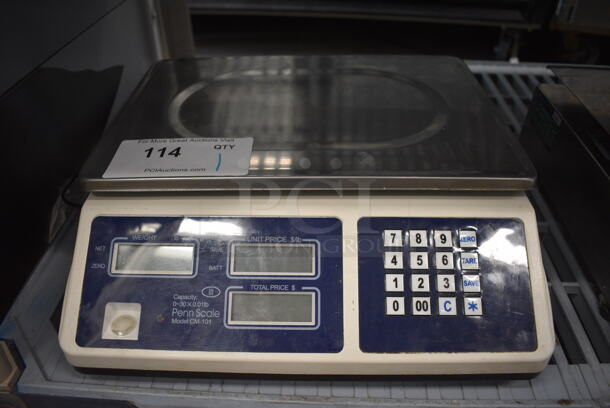 Penn Model CM-101 Metal Commercial Countertop Food Portioning Scale. 13x13x5. Tested and Working!