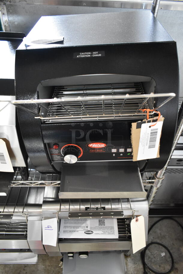 BRAND NEW SCRATCH AND DENT! Hatco TQ3-10 Stainless Steel Commercial Countertop Toast Qwik Black One or Two Side Conveyor Toaster with 2" Opening. 120 Volts, 1 Phase. Tested and Working! - Image 2 of 5