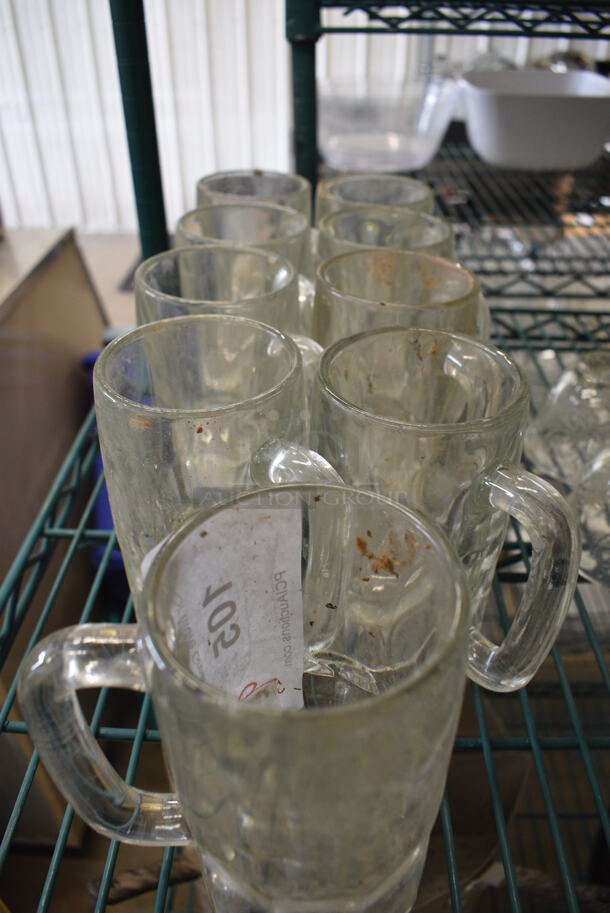 9 Glass Mugs. 4.5x3x5.5. 9 Times Your Bid! - Image 2 of 3