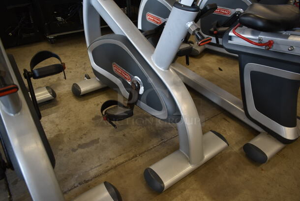 Star Trac Metal Commercial Floor Style Stationary Exercise Bicycle w/ Monitor and Heart Rate Handle Grip Monitors. Tested and Working! - Image 4 of 5