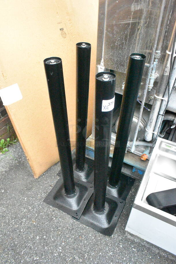 4 BRAND NEW SCRATCH AND DENT! Black Metal Table Leg Column. 4 Times Your Bid!  - Image 2 of 4