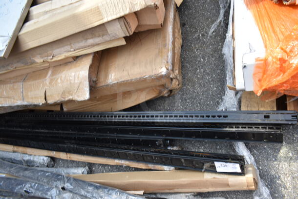 ALL ONE MONEY! Lot of 5 Black Metal Shelving Pieces - Image 1 of 4