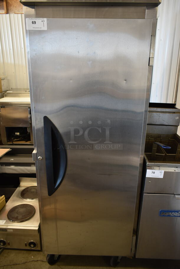 Victory VF-1 Stainless Steel Commercial Single Door Reach In Freezer w/ Poly Coated Racks on Commercial Casters. 115 Volts, 1 Phase. Tested and Working! - Image 3 of 6