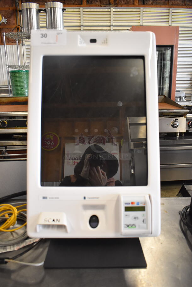 365 Retail Markets G3US / G3CA Metal Countertop Monitor w/ Credit Card Reader, Fingerprint Scanner and Barcode Scanner. 100-240 Volts, 1 Phase. 14x16x27 - Image 1 of 6
