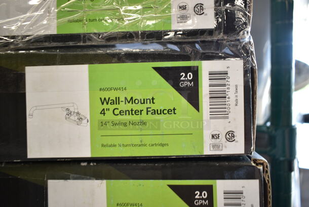 4 BRAND NEW SCRATCH AND DENT! Regency 600WF414  Wall Mount Faucet with 14" Swing Spout and 4" Centers. 4 Times Your Bid! - Image 4 of 6