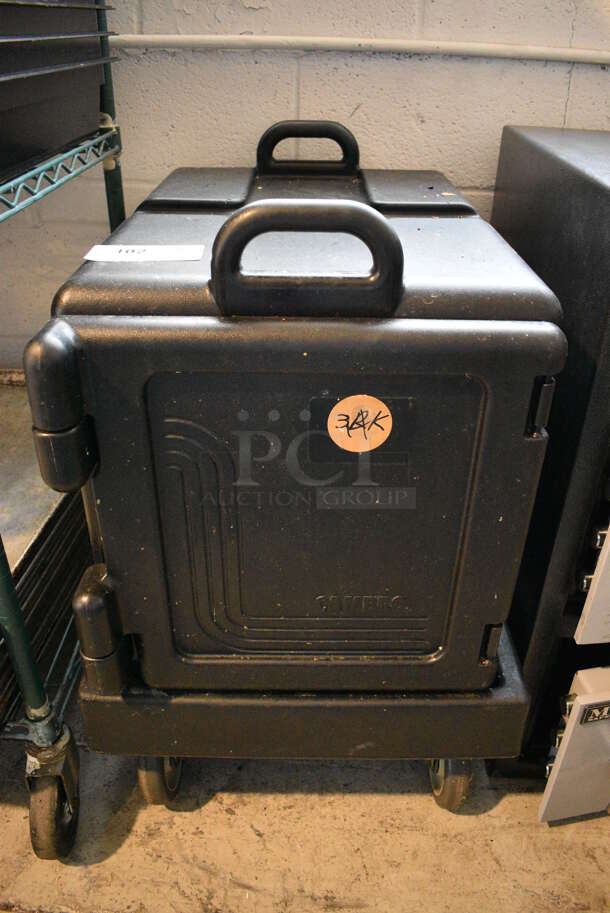 Cambro PC300 Black Poly Insulated Food Catering Case on Black Poly Dolly. 17x26x31 - Image 7 of 8