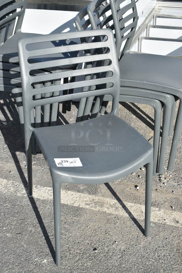 8 BRAND NEW SCRATCH AND DENT! Lancaster Table & Seating 427CRESINSCH Allegro
Charcoal Stackable Resin Side Chair. 8 Times Your Bid! - Image 3 of 5