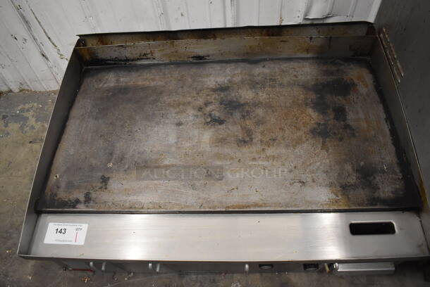 APW Wyott Stainless Steel Commercial Countertop Natural Gas Powered Flat Top Griddle. 36x26x12 - Image 2 of 6