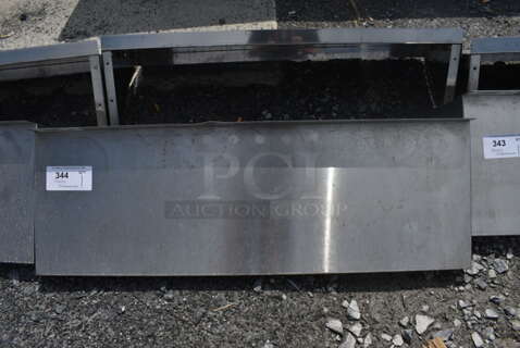 Stainless Steel Shelf w/ Wall Mount Brackets. 36x12x12