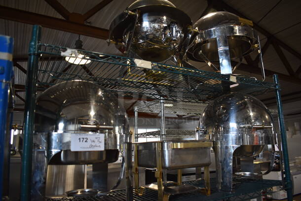 5 Various Metal Chafing Dishes. Includes 17x18x19. 5 Times Your Bid! - Image 1 of 9