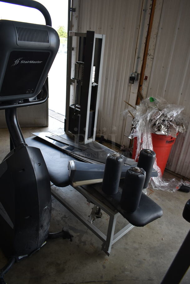MedX Metal Commercial Floor Style Torso Flexion Rehabilitative Exercise Machine. - Image 2 of 7