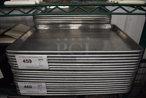 6 Metal Half Size Baking Pans. 13x18x1. 6 Times Your Bid!