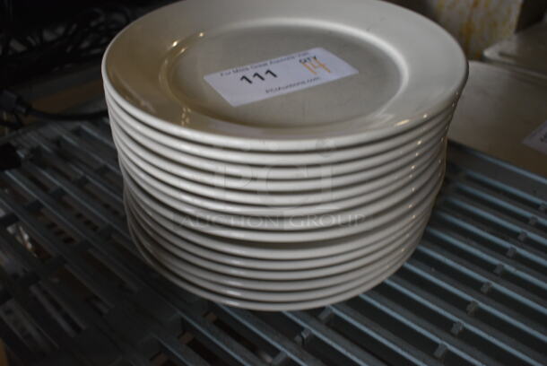 14 White Ceramic Plates. 10x10x1. 14 Times Your Bid! - Image 2 of 4