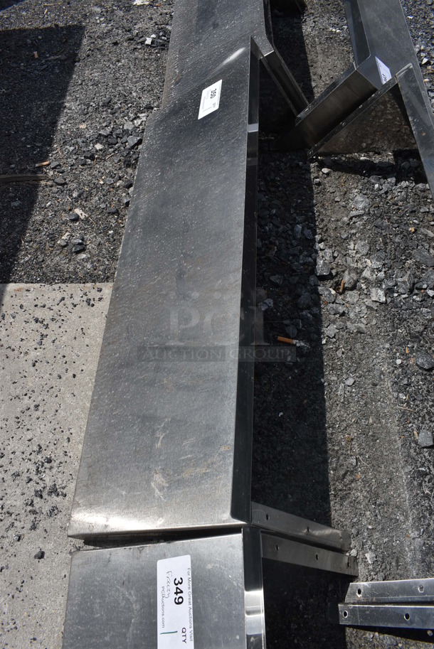 Stainless Steel Shelf w/ Wall Mount Brackets. 36x12x12 - Image 2 of 2