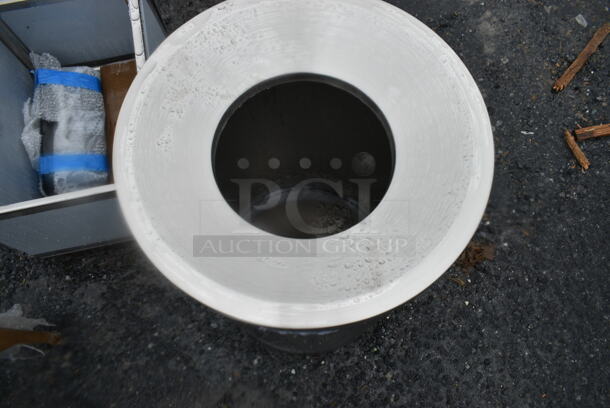 Metal Cylindrical Trash Can Shell.  - Image 4 of 5