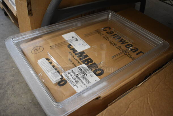 ALL ONE MONEY! Lot of 8 BRAND NEW IN BOX! Cambro Clear Poly Lids. 12x18x1 - Image 2 of 3