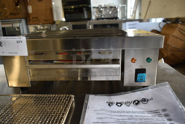 BRAND NEW SCRATCH AND DENT! 2023 Hoocoo IBG-18 Stainless Steel Commercial Countertop Electric Powered Barbecue BBQ Grill. 110 Volts, 1 Phase. Tested and Working! - Image 6 of 7