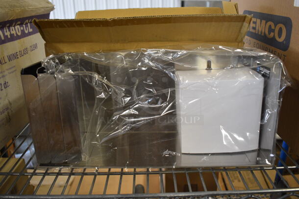 BRAND NEW IN BOX! Stainless Steel Lid Rack. 14x5x6