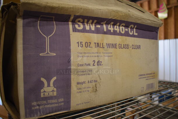 ALL ONE MONEY! Lot of 18 Clear Poly Wine Glasses! 3.5x3.5x8.5 - Image 3 of 3