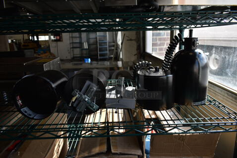 2 Hatco DL-400-RL Metal Commercial Warming Lamps. 120 Volts, 1 Phase. 2 Times Your Bid! Cannot Test Due To Missing Power Cord