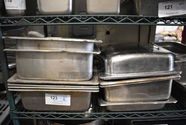 ALL ONE MONEY! Lot of 18 Various Stainless Steel Drop In Bins and 1 Lid. Includes 1/1x2, 1/1x6 - Image 3 of 4
