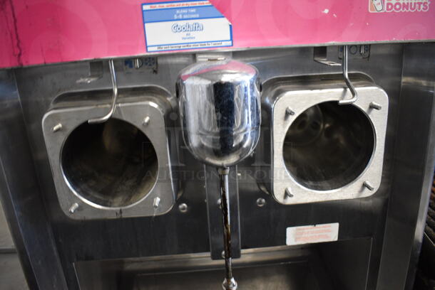 Taylor 342D-27 Stainless Steel Commercial Floor Style Air Cooled 2 Flavor Frozen Beverage Machine w/ Drink Mixer Attachment on Commercial Casters. 208-230 Volts, 1 Phase. 26x34x60 - Image 3 of 7