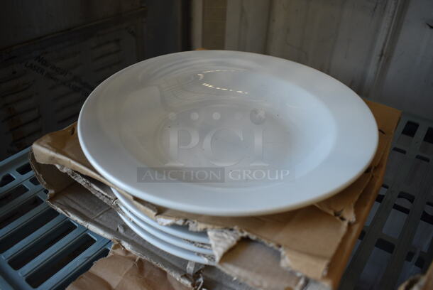 4 BRAND NEW! White Ceramic Pasta Plates. 10.5x10.5x1.5. 4 Times Your Bid! - Image 2 of 3