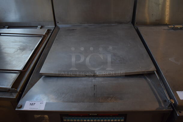 Pitco Frialator DD24RUFM Stainless Steel Commercial Natural Gas Powered Donut Fryer w/ Grease Trap. 72,000 BTU. 29x43x56 - Image 4 of 9