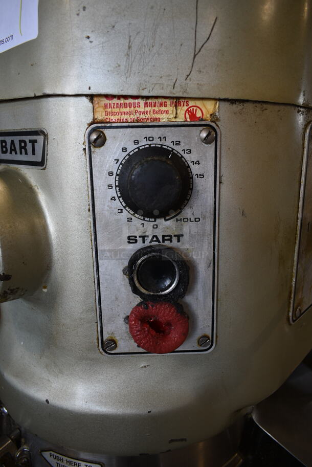 Hobart H-600-T Metal Commercial Floor Style 60 Quart Planetary Dough Mixer w/ Stainless Steel Mixing Bowl, Bowl Guard, Paddle and Dough Hook Attachments. 230 Volts, 3 Phase. - Image 5 of 12