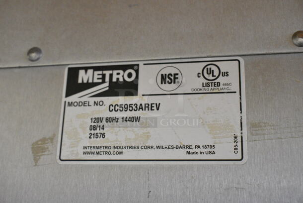 Metro HM15LW CC5953AREV Metal Commercial Heated Holding Cabinet on Commercial Casters. 120 Volts, 1 Phase. Tested and Working! - Image 8 of 8