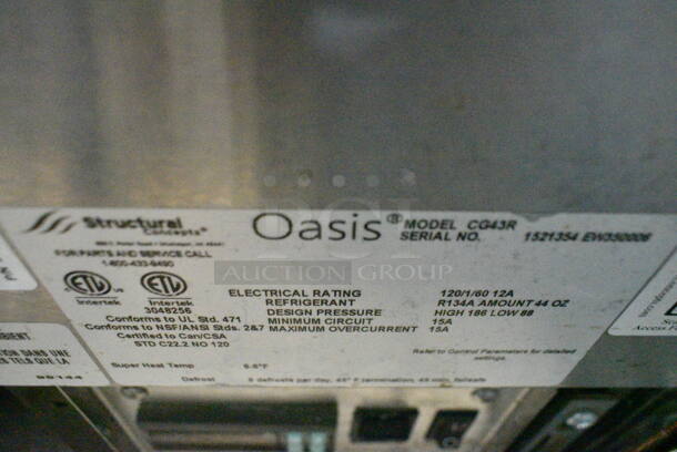 BRAND NEW! Structural Concepts CG43R Stainless Steel Horizontal Open Air Cooler Grab N Go. 120 Volts, 1 Phase. Tested and Working! - Image 8 of 8