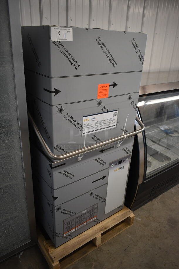 BRAND NEW SCRATCH AND DENT! 2022 Hobart Ecoline EDH-1 Stainless Steel Commercial Straight Pass Through Hi Temp High Temperature Dishwasher w/ Booster Heater. 208-240 Volts, 3 Phase. - Image 7 of 12