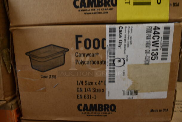 ALL ONE MONEY! Lot of 30 BRAND NEW IN BOX! Cambro Clear Poly 1/4 Size Drop In Bins. 1/4x4 - Image 3 of 3