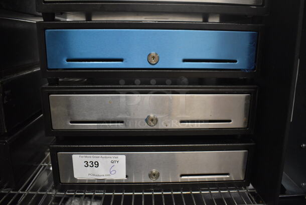 6 Metal Cash Drawers w/ Stainless Steel Face. 16x16.5x4.5. 6 Times Your Bid! - Image 3 of 3