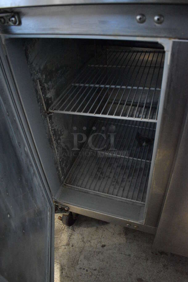 Continental CRA60 Stainless Steel Commercial 3 Door Undercounter Cooler on Commercial Casters. 115 Volts, 1 Phase. 60x34x35. Tested and Working! - Image 4 of 7