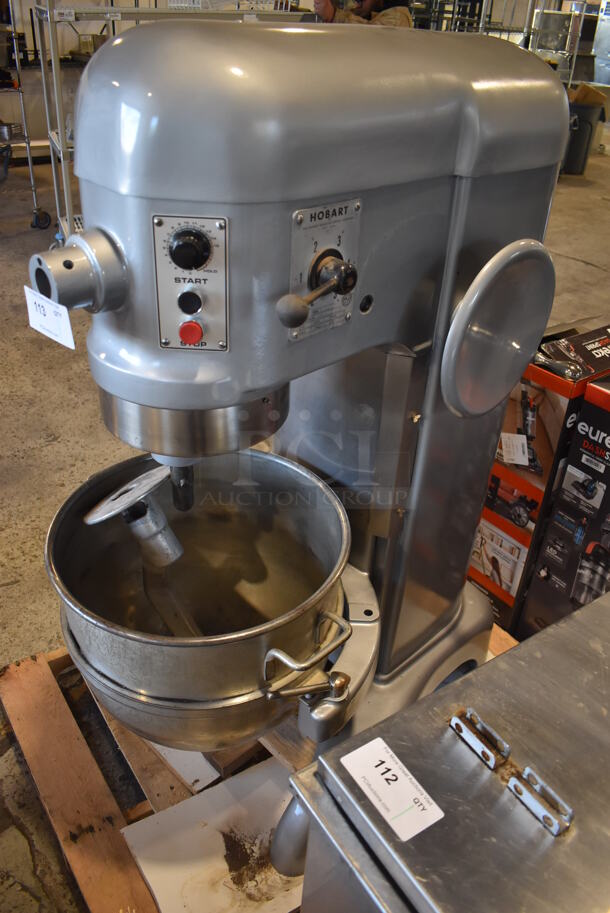 REFURBISHED! Hobart H-600 Metal Commercial Floor Style 60 Quart Planetary Dough Mixer w/ Stainless Steel Mixing Bowl and Dough Hook Attachment. Unit Has Been Professionally Refurbished! 208 Volts, 3 Phase. 28x40x56 - Image 9 of 9