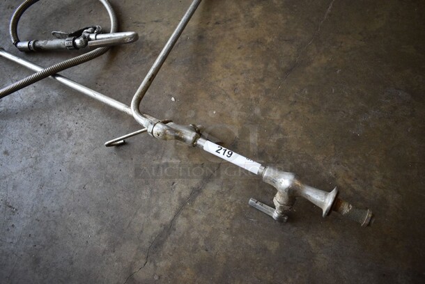 Metal Commercial Spray Nozzle Attachment w/ Faucet and Handles. - Image 4 of 4