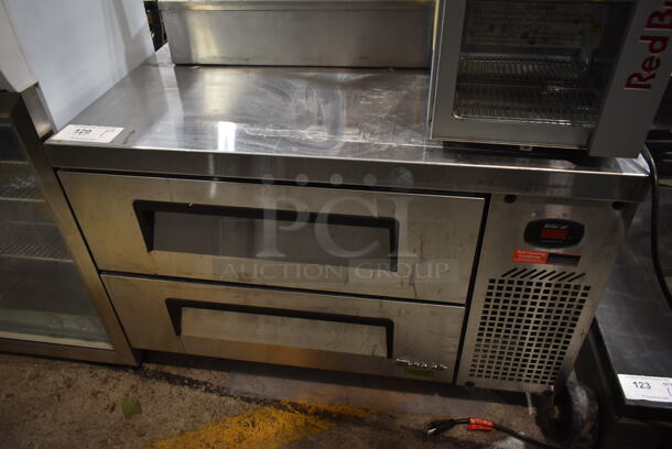 Turbo Air Stainless Steel Commercial 2 Drawer Chef Base on Commercial Casters. Tested and Working!