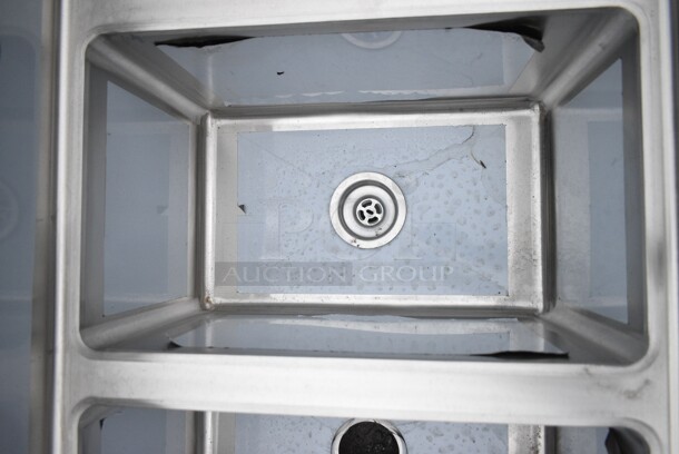 BRAND NEW SCRATCH AND DENT! Regency 600S31220  45" 16-Gauge Stainless Steel Three Compartment Commercial Sink - 12" x 20" x 12" Bowls. No Legs. - Image 5 of 7