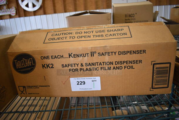 BRAND NEW IN BOX! Kenkut II White Poly Safety Sanitation Dispenser. 22x8x7 - Image 3 of 3