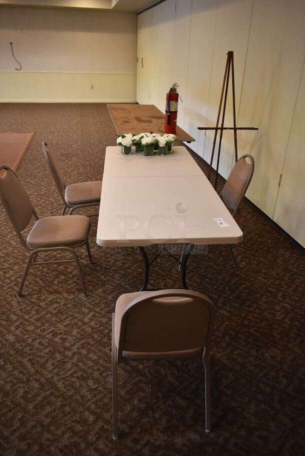 ALL ONE MONEY! Lot of Various Items Including 2 Folding Tables and 4 Chairs. Does Not Include Fire Extinguisher. (ballroom #3) - Image 2 of 8