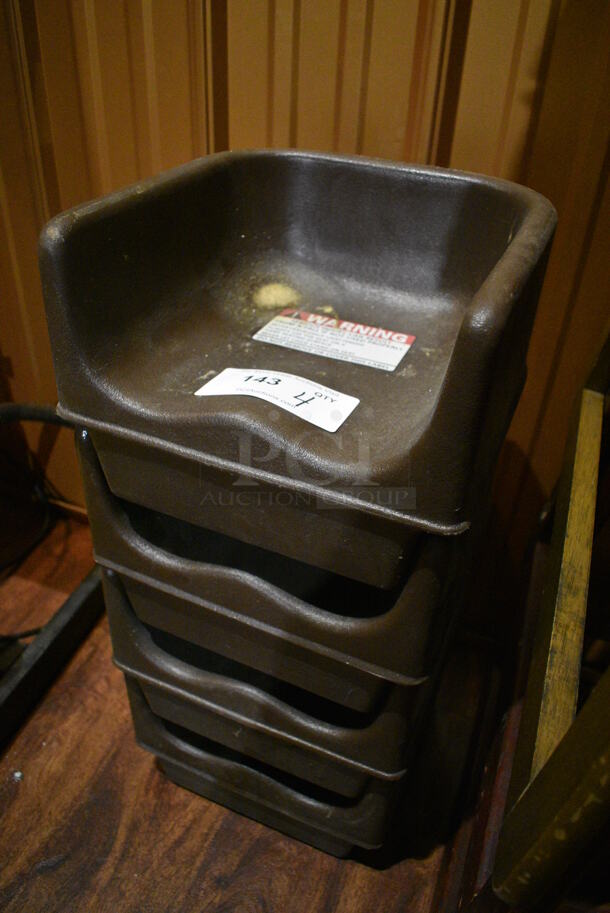 4 Brown Poly Booster Seats. 11x12x8. 4 Times Your Bid! (bar) - Image 3 of 3