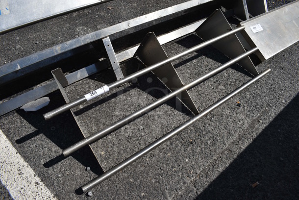Metal Tray Slide / Shelf w/ Wall Mount Brackets. 48x20x11