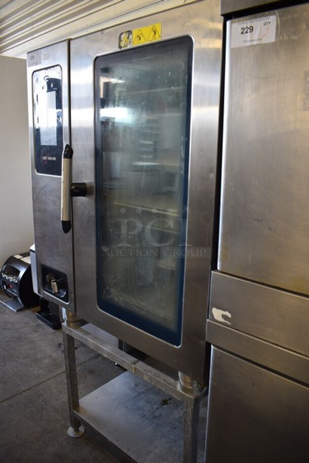Alto Shaam Stainless Steel Commercial Electric Powered Combitherm Convection Oven on Stainless Steel Equipment Stand. Appears To Be Model CTP10-10E. 35.5x38x69.5 - Image 4 of 8