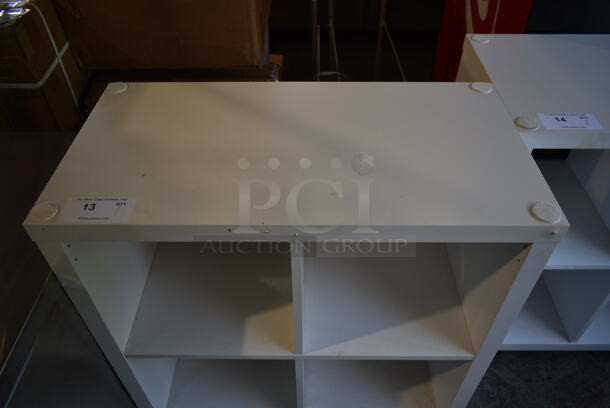 White 4 Cubby / Compartment Shelving Unit. - Image 3 of 5